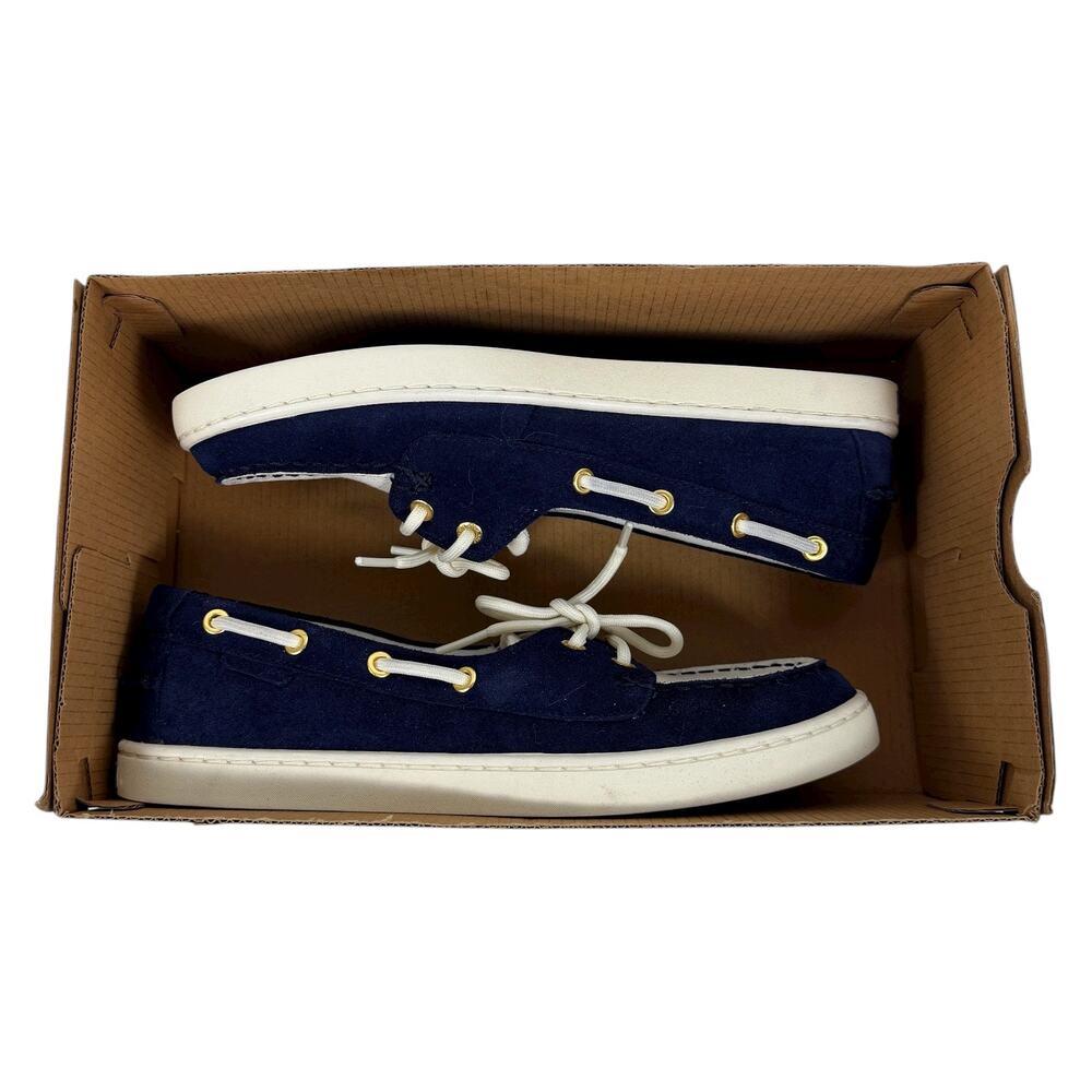 NEW Cole Haan Nantucket Canvas Suede Boat Shoes Midnight Moon Size 8B - Picture 14 of 15
